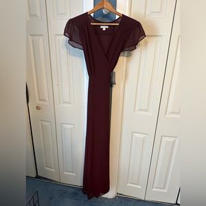 NWT - EVA MENDES Collection NY & Co Allison Burgundy Wrap Dress Size Medium